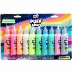 6 Packs: 10 ct. (60 total) Tulip® Glow-in-the-Dark Puff Paints