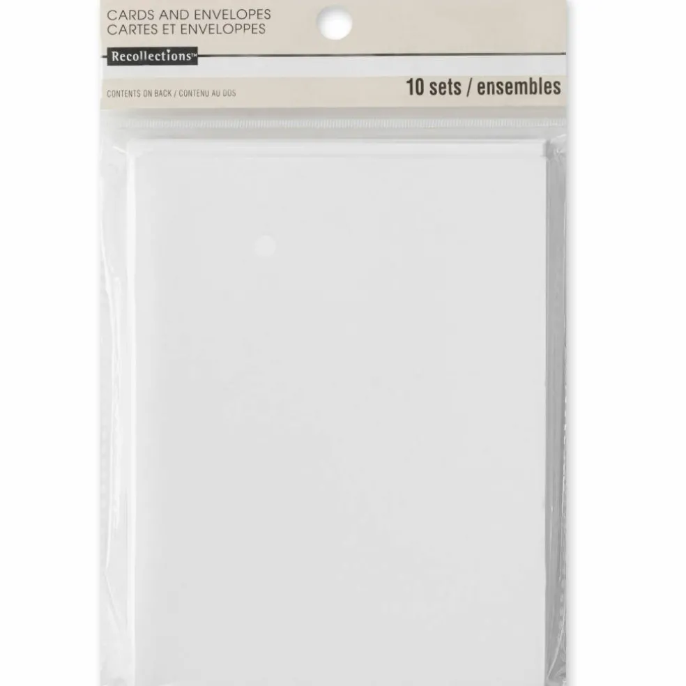 12 Packs: 10 ct. (120 total) White Cards & Envelopes by Recollections™, 4.25" x 5.5"