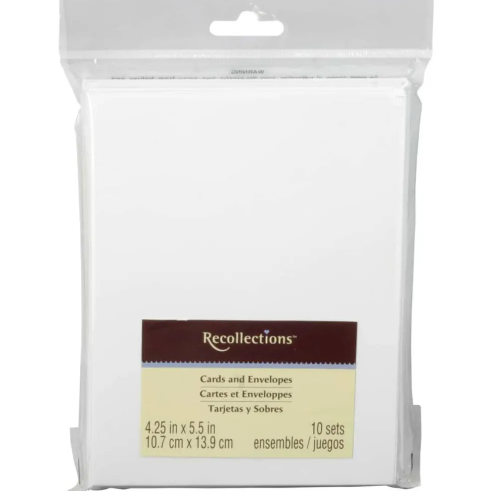 12 Packs: 10 ct. (120 total) White Cards & Envelopes by Recollections™, 4.25" x 5.5"
