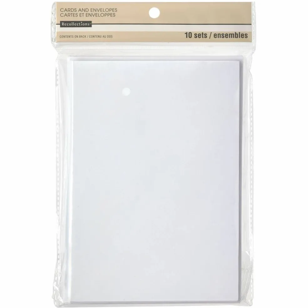 12 Packs: 10 ct. (120 total) White Cards & Envelopes by Recollections™, 5" x 7"