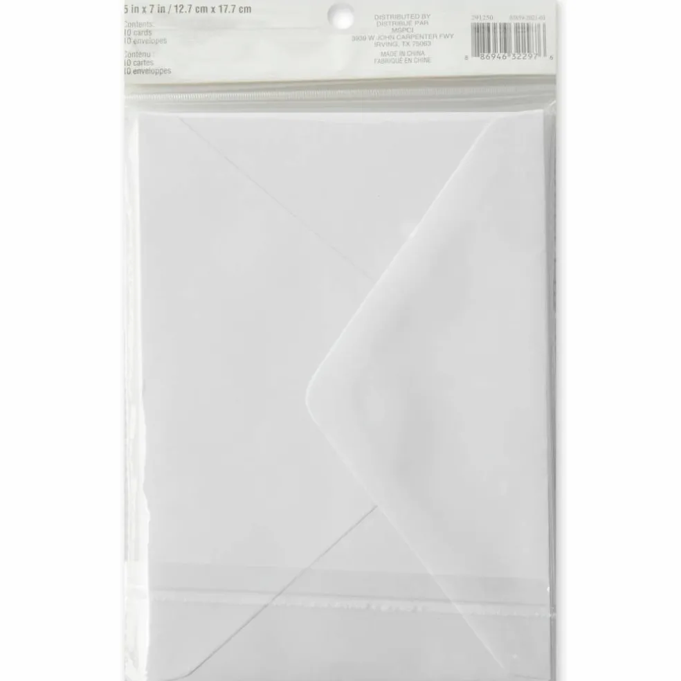 12 Packs: 10 ct. (120 total) White Cards & Envelopes by Recollections™, 5" x 7"