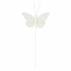 24 Packs: 3 ct. (72 total) White Feather Butterflies by Ashland®