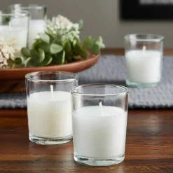 12 Packs: 12 ct. (144 total) White Glass Votive Candles Pack by Ashland® Basic Elements™