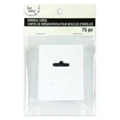 12 Packs: 75 ct. (900 total) White Paper Earring Cards by Bead Landing™