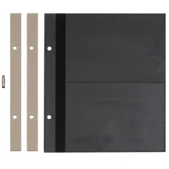 6 Packs: 25 ct. (50 total) 7.5" x 8.6" Black 2-Up Photo Refill Pages by Recollectionsā¢