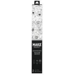 6 Packs: 2 ct. (12 total) 12" x 12" Black & White Floral Print Sublimation Sheets by Make Market®