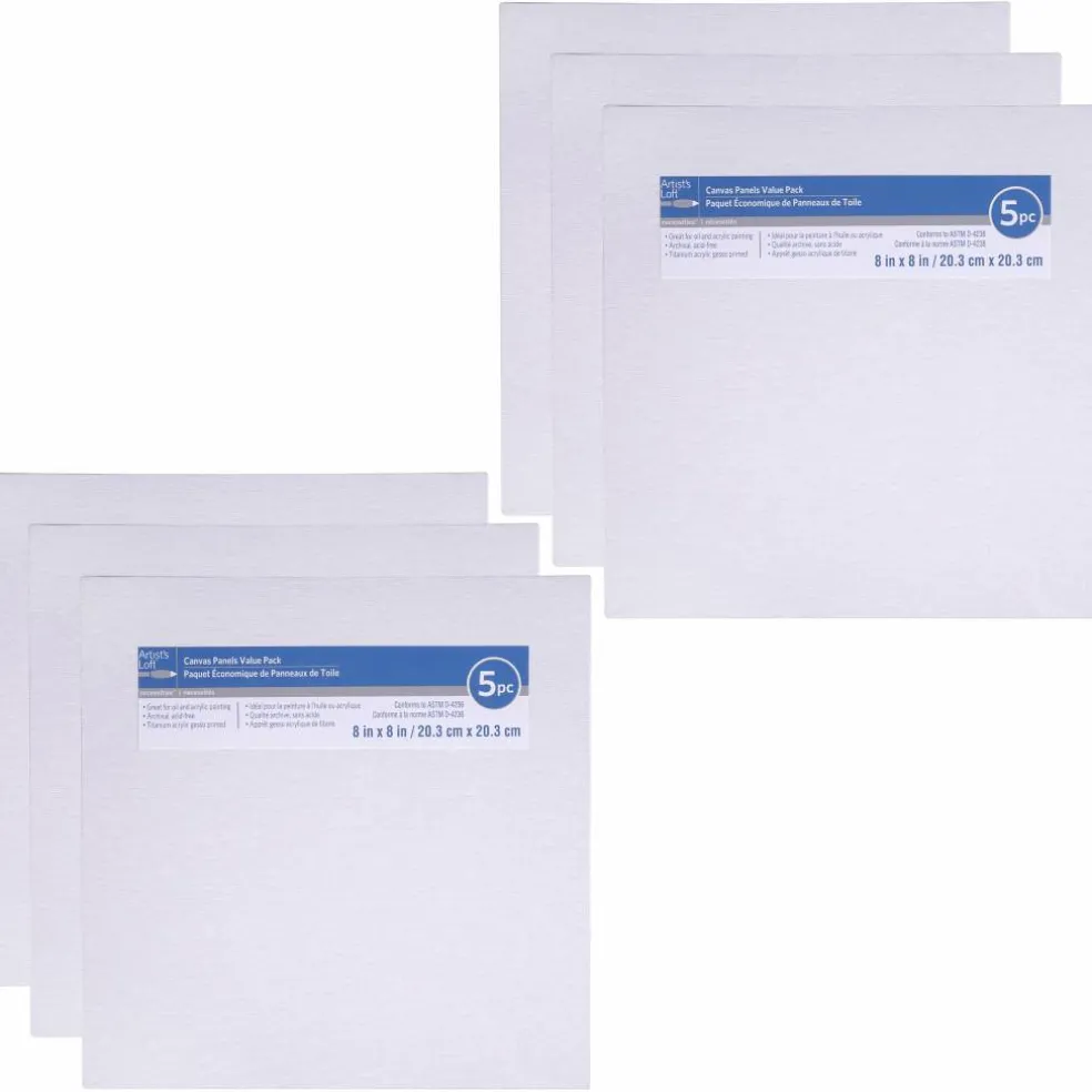 6 Packs: 5 ct. (30 total) 8" x 8" Canvas Panel Value Pack by Artist's Loft® Necessities™