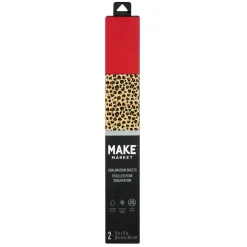 6 Packs: 2 ct. (12 total) 12" x 12" Classic Leopard & Red Sublimation Sheets by Make Market®