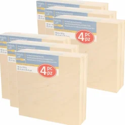 6 Packs: 4 ct. (24 total)  10" x 10" Cradled Wood Painting Panels by Artist's Loft™