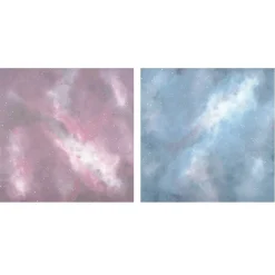 6 Packs: 2 ct. (12 total) 12" x 12" Pink & Blue Galaxy Sublimation Sheets by Make Market®