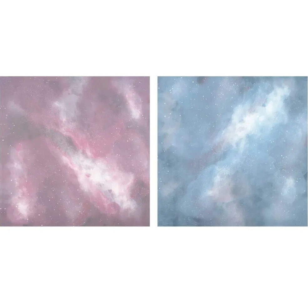 6 Packs: 2 ct. (12 total) 12" x 12" Pink & Blue Galaxy Sublimation Sheets by Make Market®
