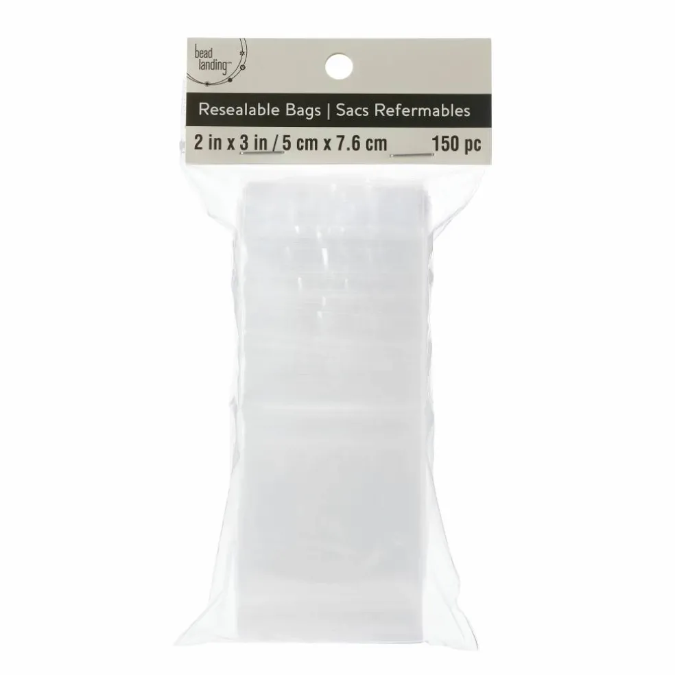 12 Packs: 150 ct. (1,800 total) 2" x 3" Resealable Zip Bags by Bead Landing™