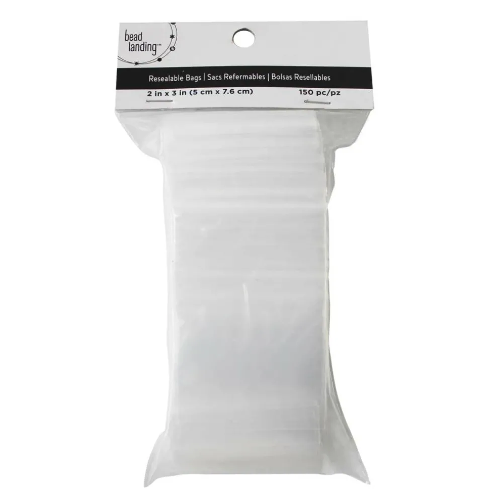 12 Packs: 150 ct. (1,800 total) 2" x 3" Resealable Zip Bags by Bead Landing™