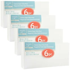 4 Packs: 6 ct. (24 total) 10" x 20" Super Value Canvas by Artist's Loft®