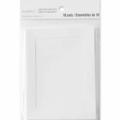 12 Packs: 10 ct. (120 total) 4.25" x 5.5" White Frame Cards & Envelopes by Recollections™