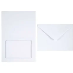 12 Packs: 10 ct. (120 total) 4.25" x 5.5" White Frame Cards & Envelopes by Recollections™