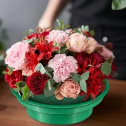 8 Packs Green Floral Foam Rounds in Bowls DIY Flower Arrangement Kit