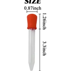 20-Pack Silicone & Plastic Liquid Droppers with Brush – Bulb Tip Eyedroppers for Candy, Oil, Gummy Making