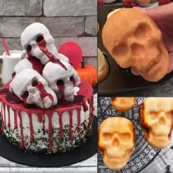 2 Pack Silicone Skull Baking Molds (Large Skull Molds)