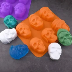 2 Pack Silicone Skull Baking Molds (Large Skull Molds)