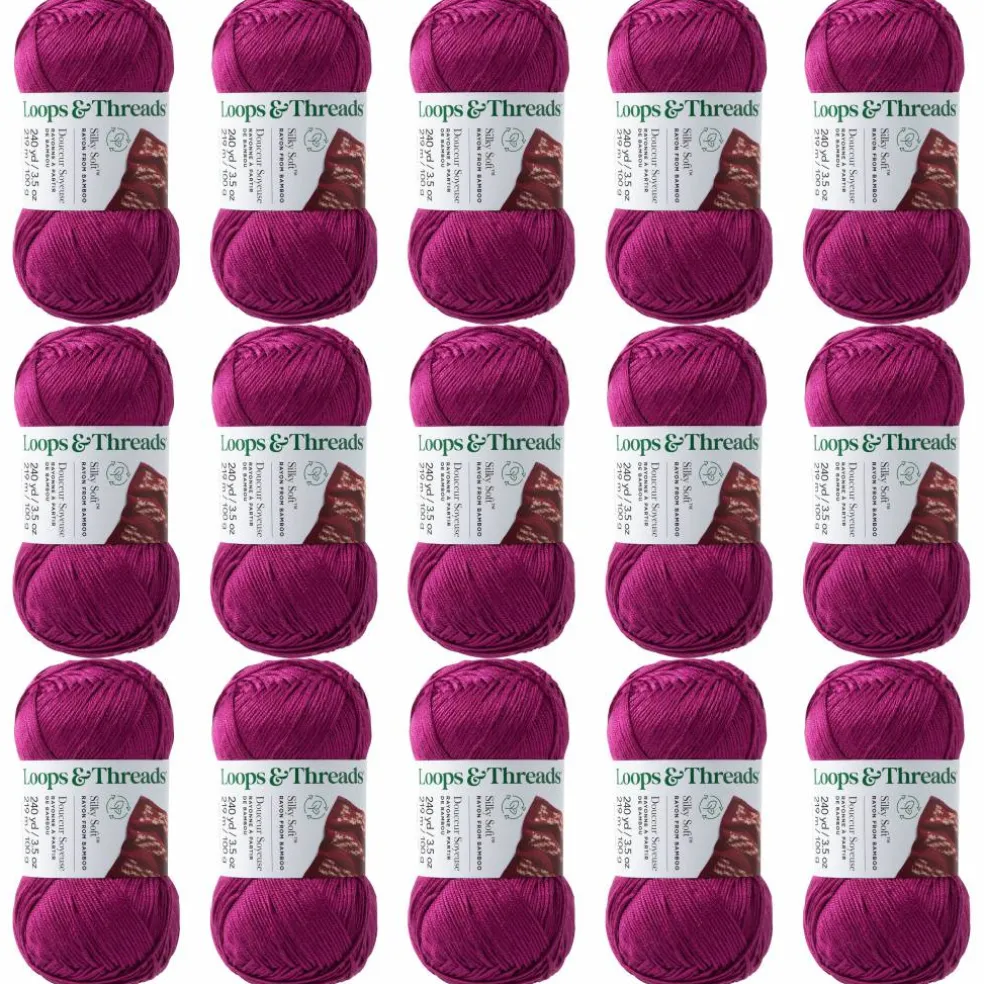 15 Pack: Silky Soft™ Yarn by Loops & Threads®