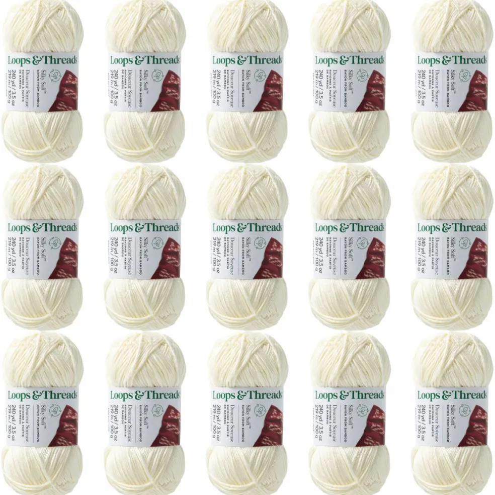 15 Pack: Silky Soft™ Yarn by Loops & Threads®