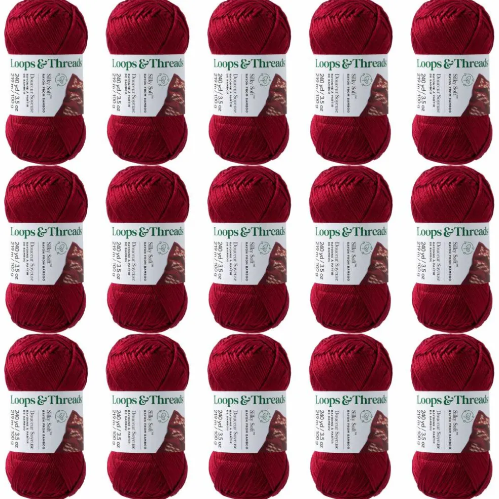 15 Pack: Silky Soft™ Yarn by Loops & Threads®