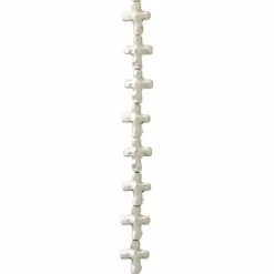 12 Pack:  Silver Plated Wavy Metal Cross Beads, 13mm by Bead Landing™