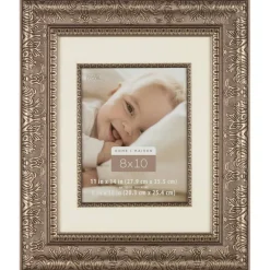 8 Pack: Silver 8" x 10" Floral Frame with Mat, Home Collection by Studio Décor®