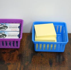24 Pack Small Classroom Storage Baskets, Pack Bulk, Square 4.5