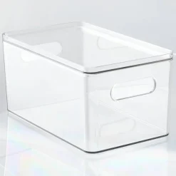 4 Pack: Small Clear Stacking Plastic Bin with Lid by Simply Tidy®