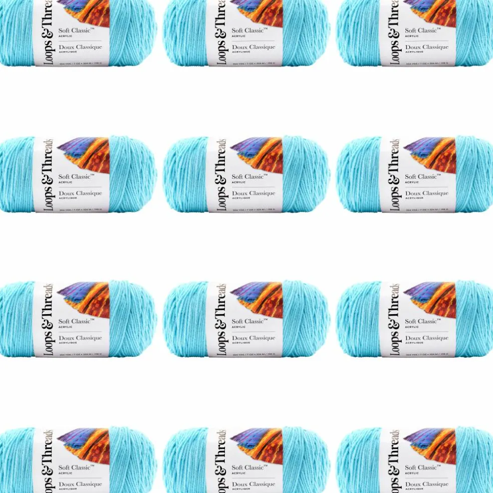 12 Pack: Soft Classic™ Solid Yarn by Loops & Threads®