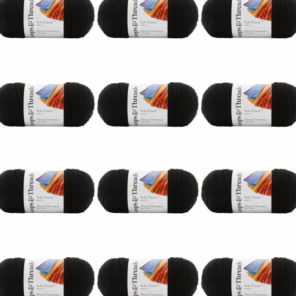 12 Pack: Soft Classic™ Solid Yarn by Loops & Threads®