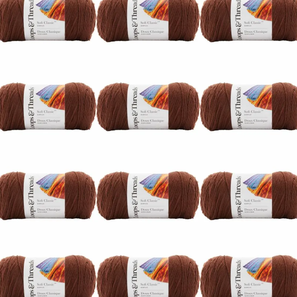 12 Pack: Soft Classic™ Solid Yarn by Loops & Threads®
