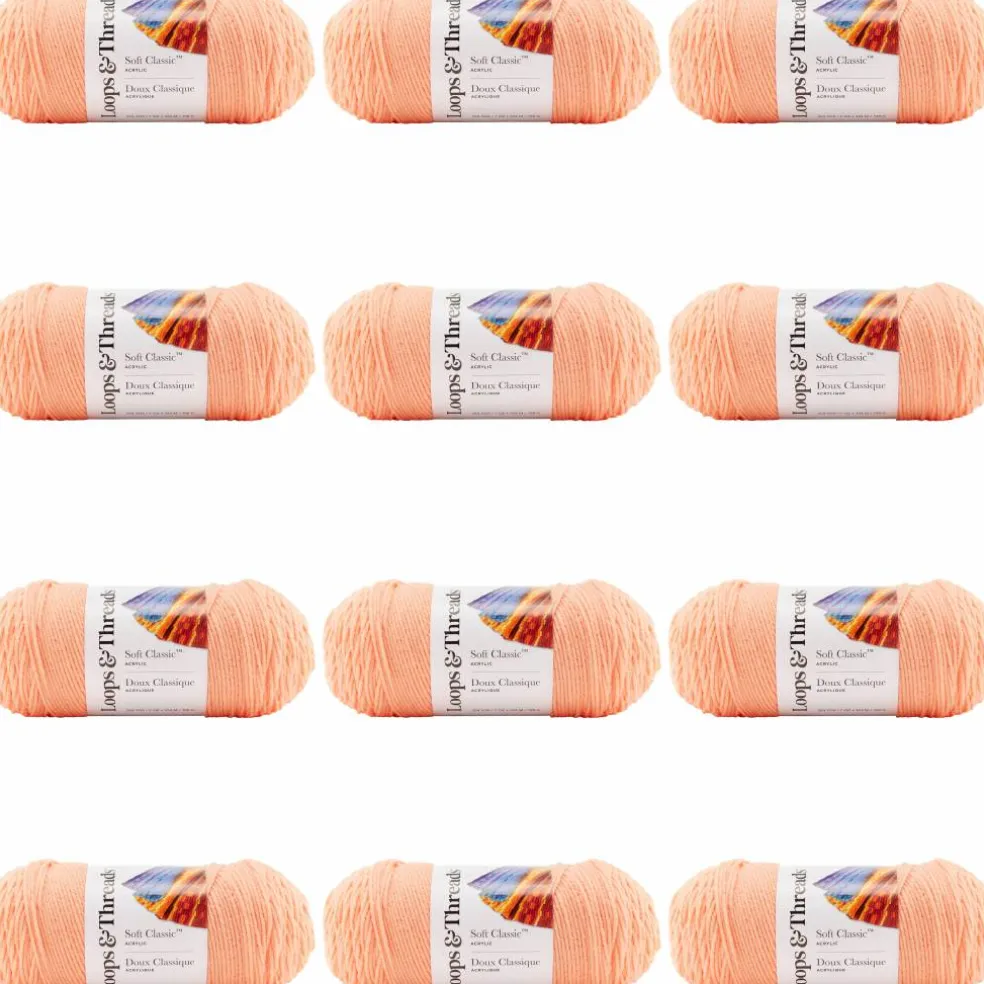 12 Pack: Soft Classic™ Solid Yarn by Loops & Threads®