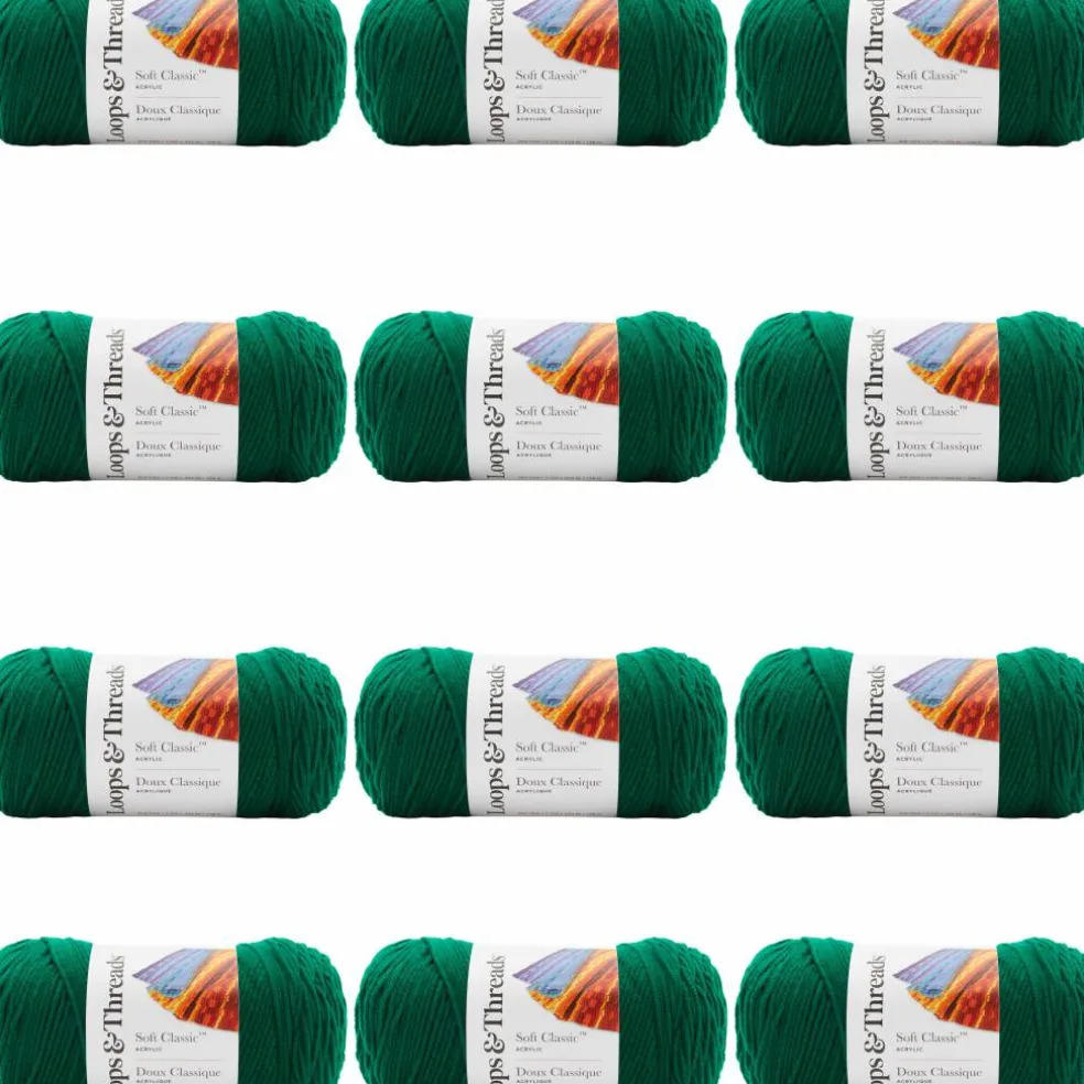 12 Pack: Soft Classic™ Solid Yarn by Loops & Threads®