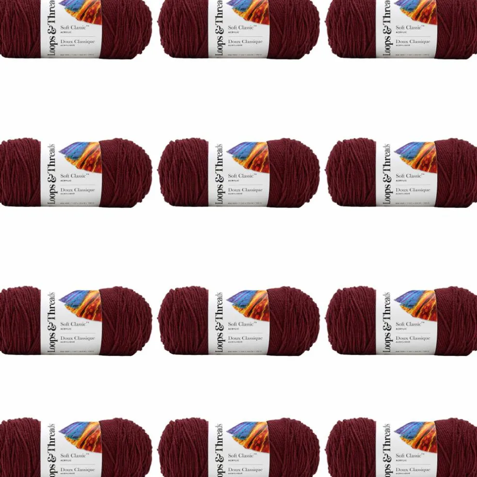 12 Pack: Soft Classic™ Solid Yarn by Loops & Threads®