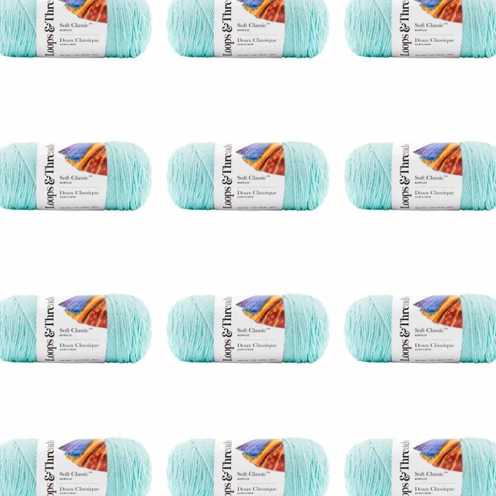 12 Pack: Soft Classic™ Solid Yarn by Loops & Threads®