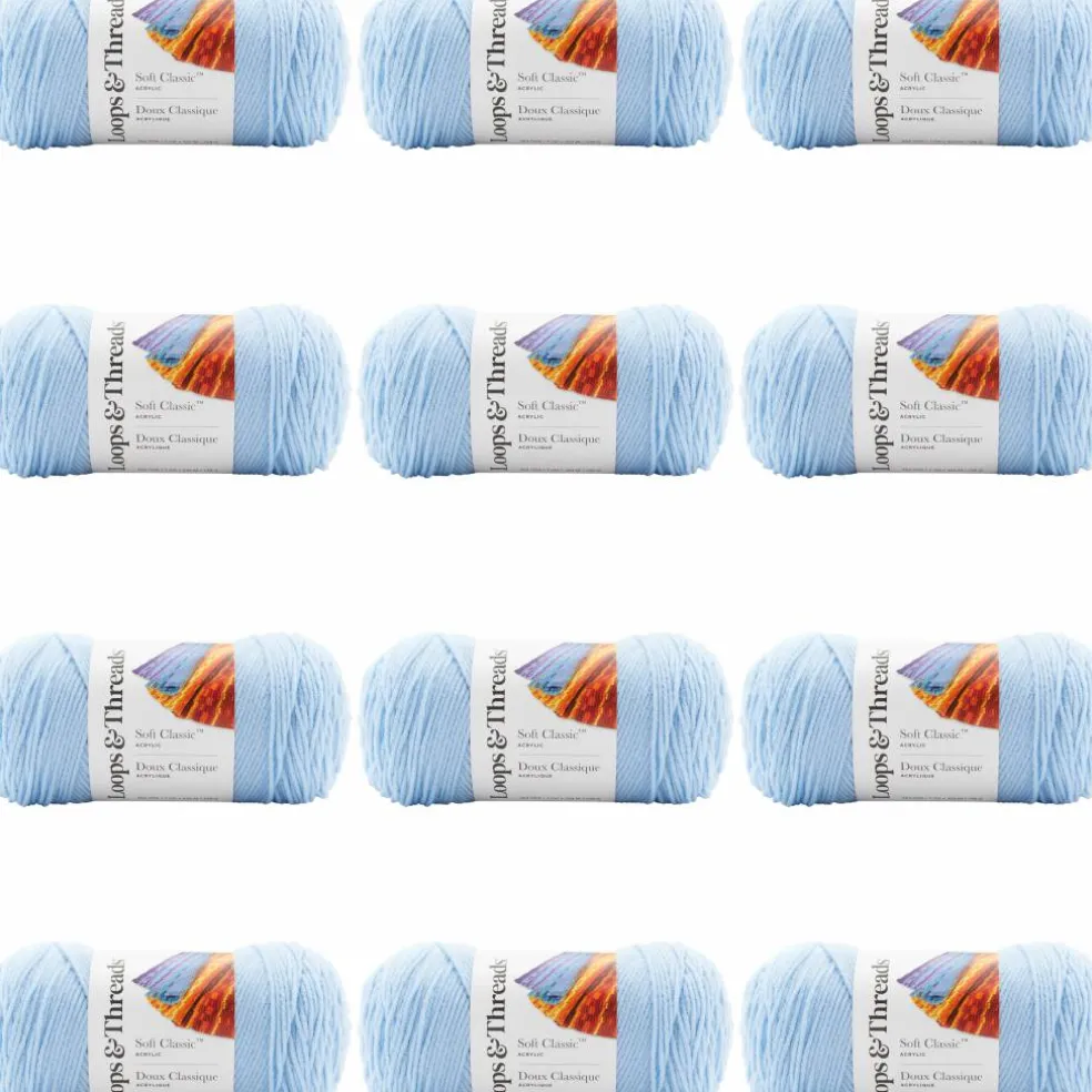 12 Pack: Soft Classic™ Solid Yarn by Loops & Threads®