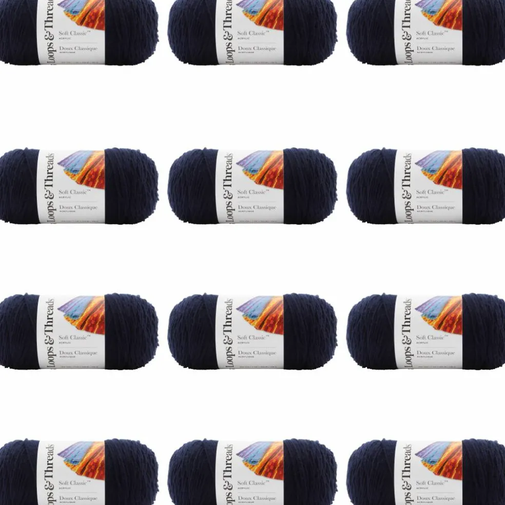 12 Pack: Soft Classic™ Solid Yarn by Loops & Threads®