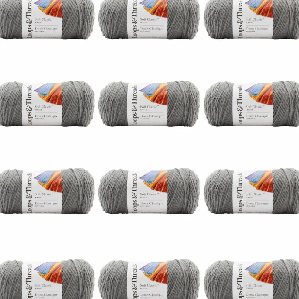 12 Pack: Soft Classic™ Solid Yarn by Loops & Threads®