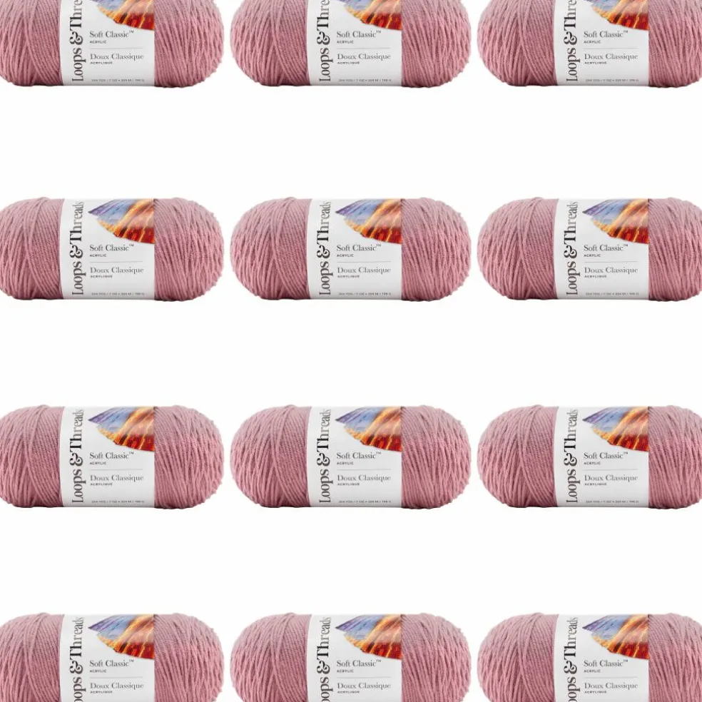 12 Pack: Soft Classic™ Solid Yarn by Loops & Threads®