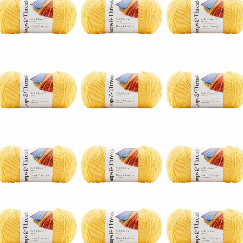 12 Pack: Soft Classic™ Solid Yarn by Loops & Threads®