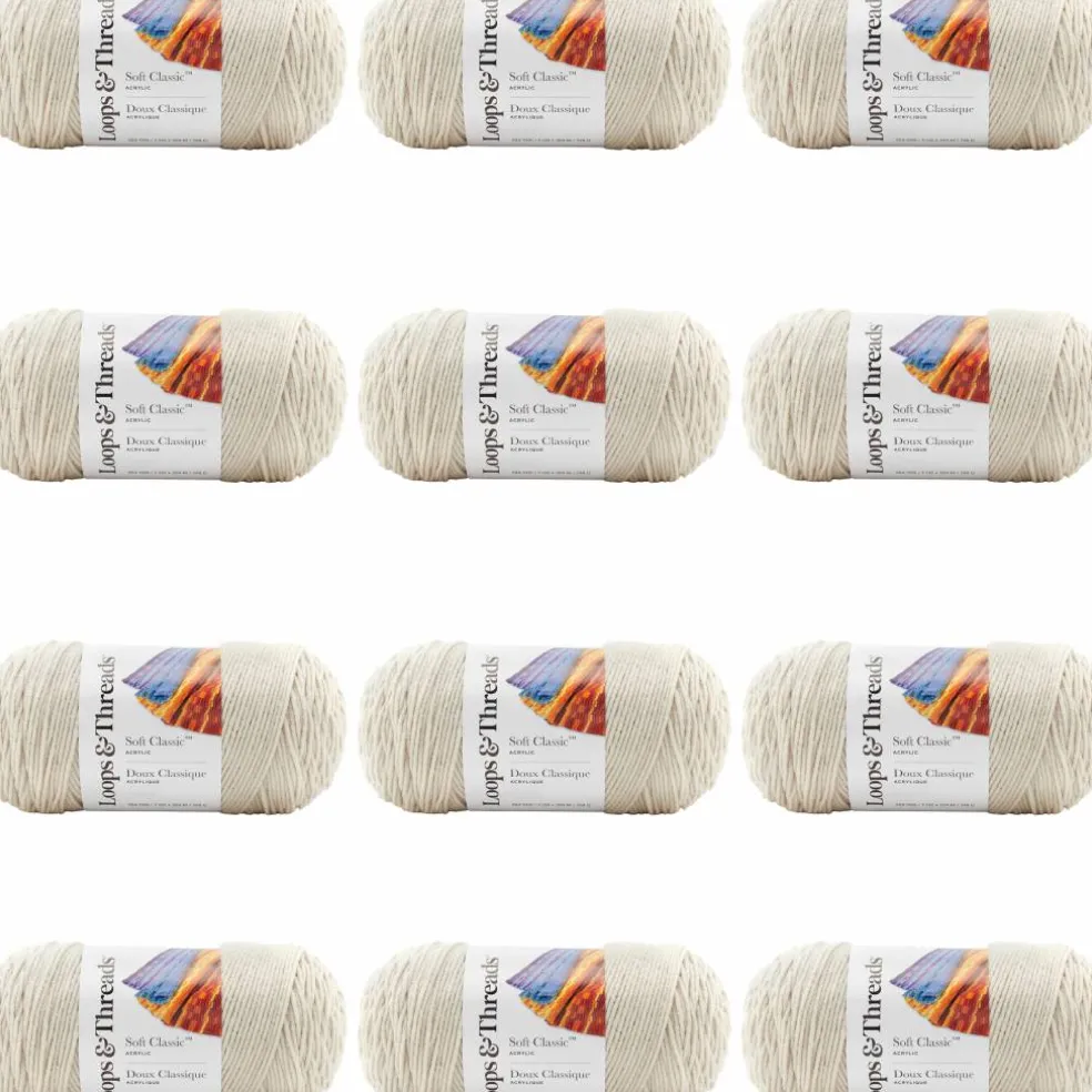 12 Pack: Soft Classic™ Solid Yarn by Loops & Threads®
