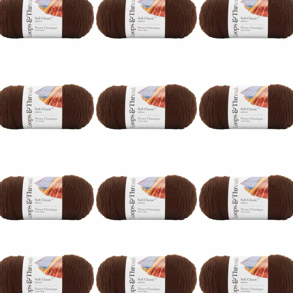 12 Pack: Soft Classic™ Solid Yarn by Loops & Threads®