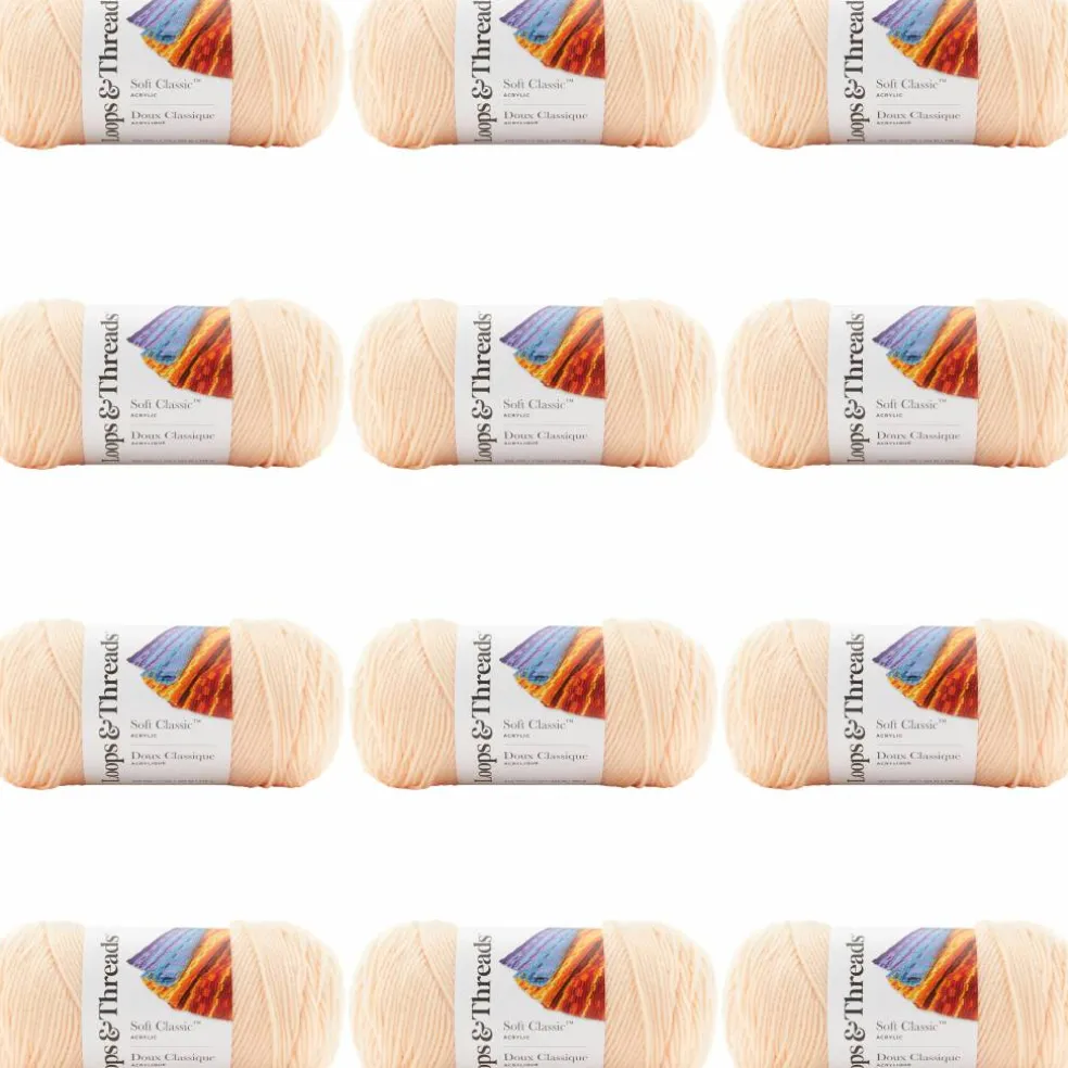 12 Pack: Soft Classic™ Solid Yarn by Loops & Threads®