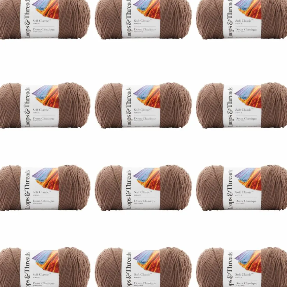 12 Pack: Soft Classic™ Solid Yarn by Loops & Threads®