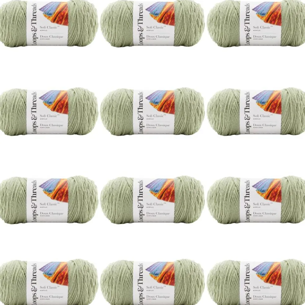 12 Pack: Soft Classic™ Solid Yarn by Loops & Threads®