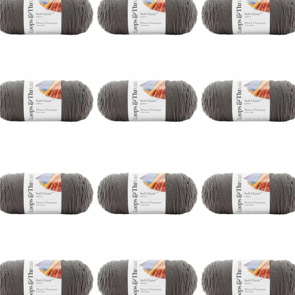 12 Pack: Soft Classic™ Solid Yarn by Loops & Threads®
