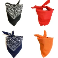 9 Pack Soft Cotton Scarves Neckerchief - Bulk Wholesale